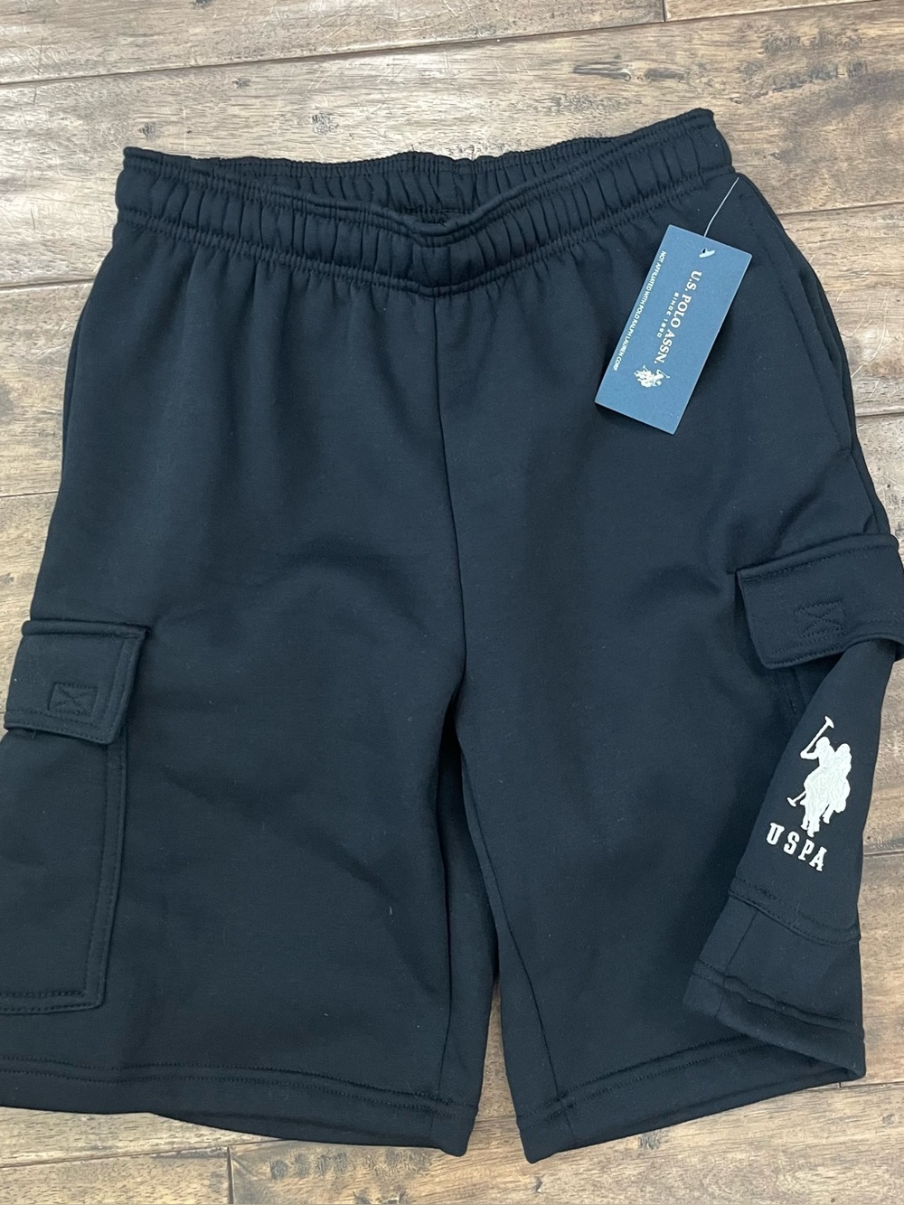 NWT Y2K Big Pony U.S. Polo Assn. black cargo shorts Size M #cargo #menswear